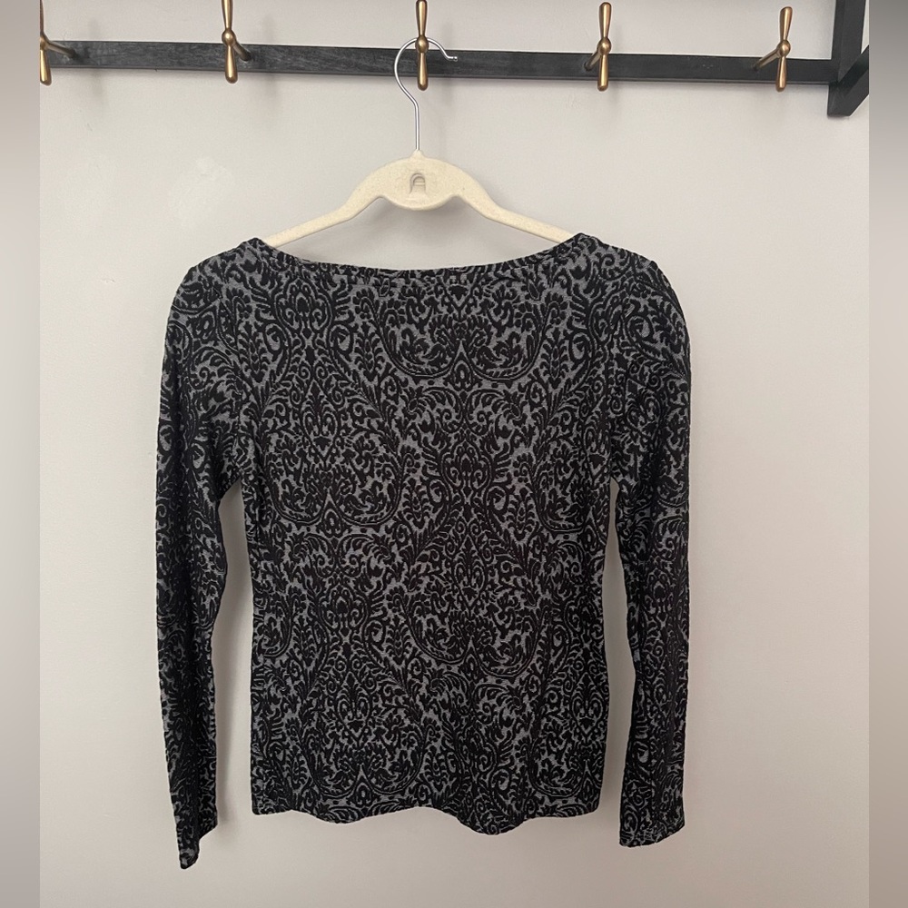 Loft Black Pattern Top - image 2